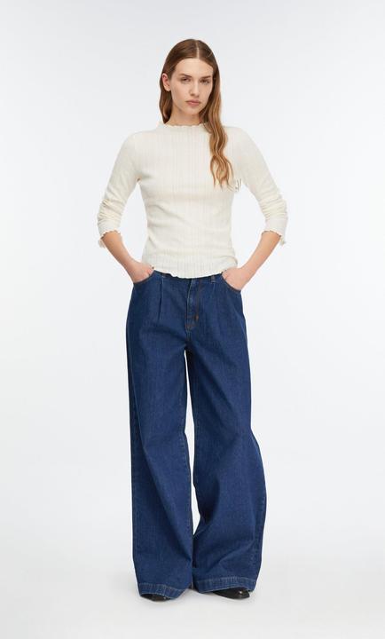 Produktbild Comma Langarmshirt aus Ajoursjersey (48)