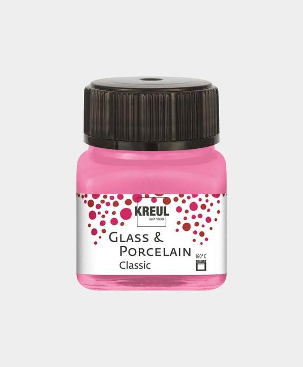 Productafbeelding Kreul 16209 - Glas & Porselein Klassiek roze, in potje van 20 ml, briljante glas- en porseleinverf a (Roze, 20 ml)