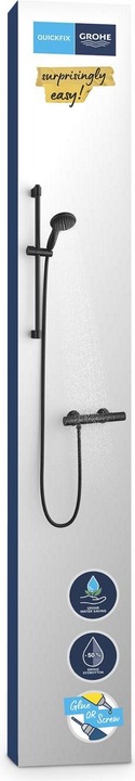 Produktbild Grohe Precision Start Thermostat-Brausearmatur inklusive Vitalio Start 110 Brausestangenset, kleben oder b