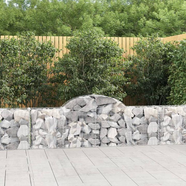 Immagine prodotto vidaXL Gabionen mit Hochbogen 9 Stk. 200x30x60/80 cm Verzinktes Eisen