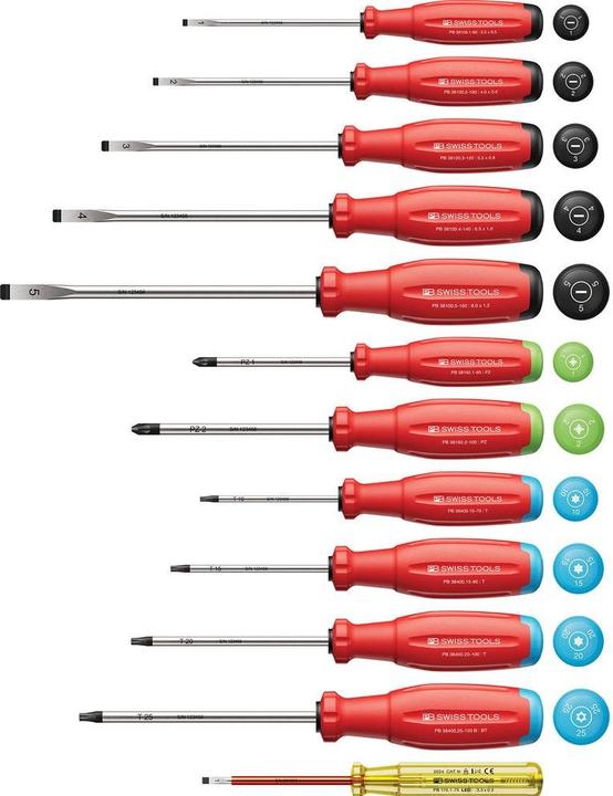 PB Swiss Tools Schraubenziehersatz PB 38472 (Port, Pozidriv cross recess (PZ), TX)