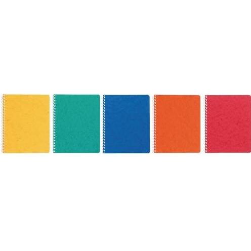 Format, Heft + Block, Notizheft Stab 4° 17,5x22,1 cm, 4 mm kariert, mit Spiralbindung, 48 Blatt, ass. (A5, Kariert)