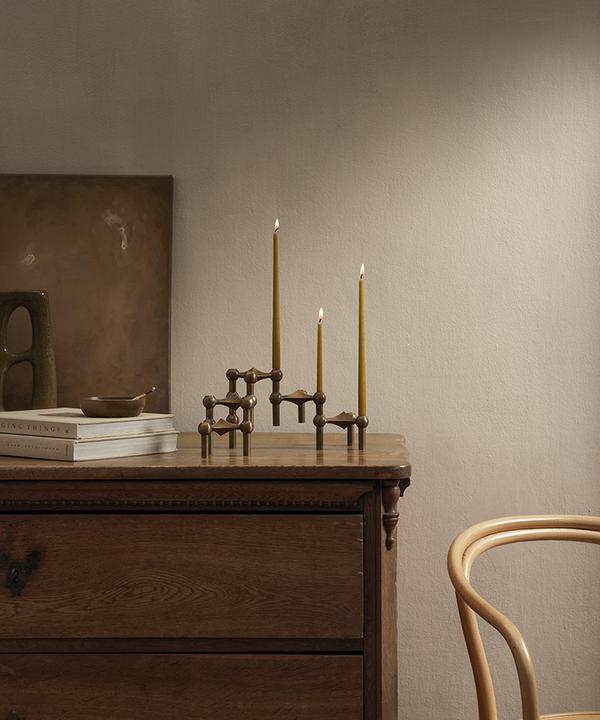 Actual product image Stoff Nagel Taper candles by Ester & Erik, 6 pc - Mustard (6 pcs.)