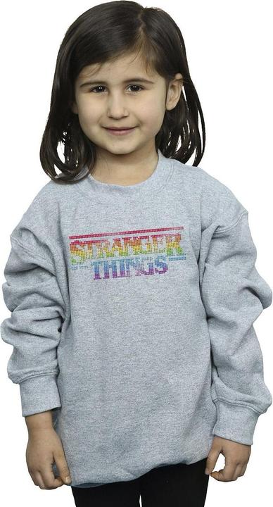Produktbild Netflix Stranger Things Rainbow Dot Logo Sweatshirt Mädchen (152, 158)