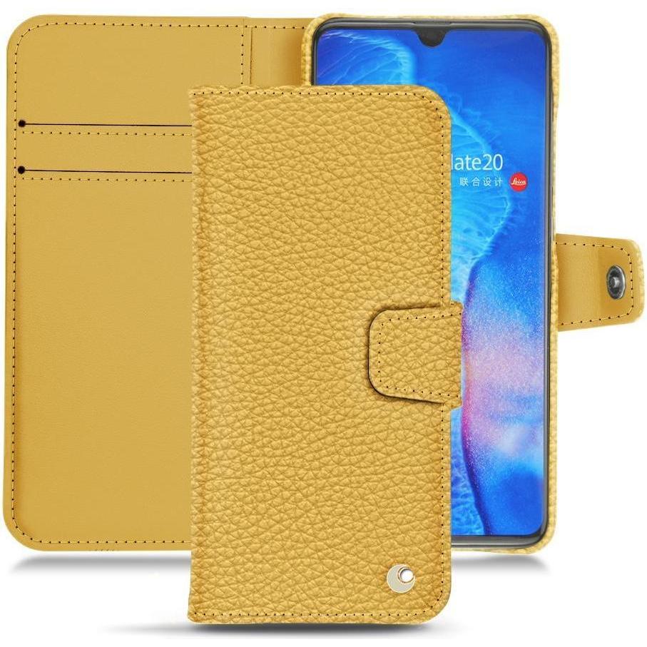Noreve Lederschutzhülle Wallet (Huawei Mate 20), Smartphone Hülle, Orange