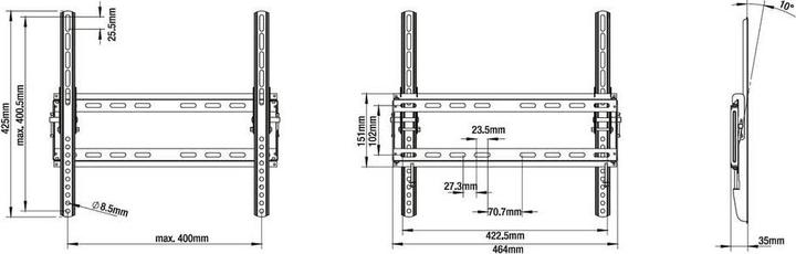 Productafbeelding Vivanco Wtp 410 (Muur, 55", 45 kg)