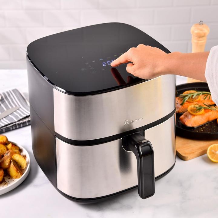 Produktbild MasterPRO Luftfriteuse mit Doppelheizsystem, digitalem Display und 8 Programmen