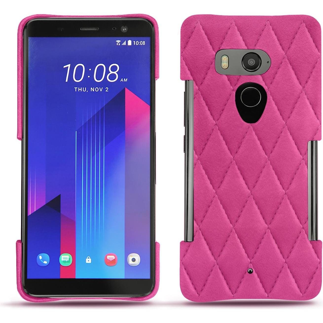 Noreve Lederschutzhülle (HTC U11+), Smartphone Hülle, Rosa