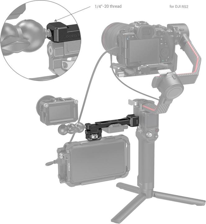 Immagine prodotto SmallRig Supporto per monitor con morsetto NATO (Attacco cardanico)