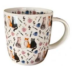 Alex Clark Art Tasse M109 Katzen und Kaffee, Tazze