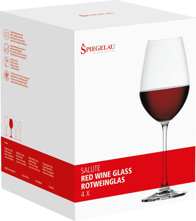 Immagine prodotto Spiegelau Saluti (55 cl, 4 Occhiali, Bicchieri da vino rosso)