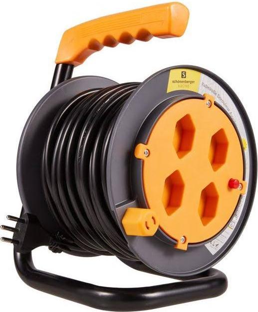 Produktbild Schönenberger Kabelrolle 4x T13 Steckdose (15 m, 1.10 mm²)