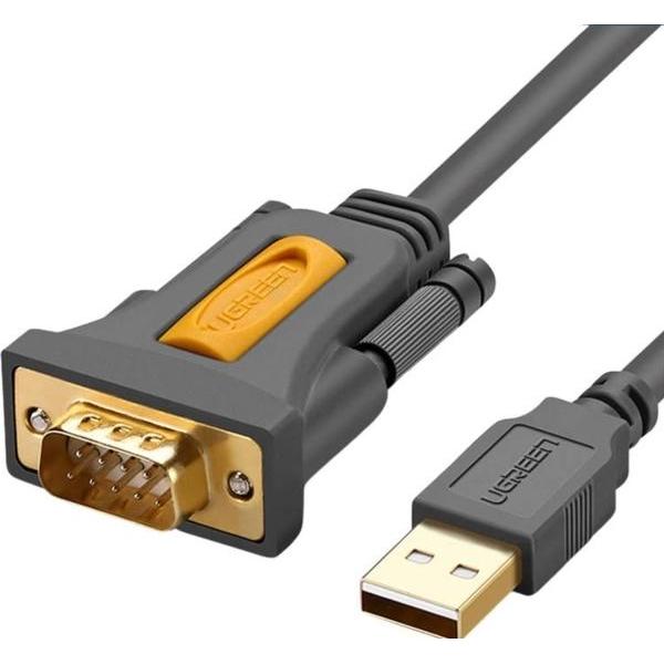 Ugreen Cable USB-C to DB9 RS-232 1m (black), Cavo di interfaccia