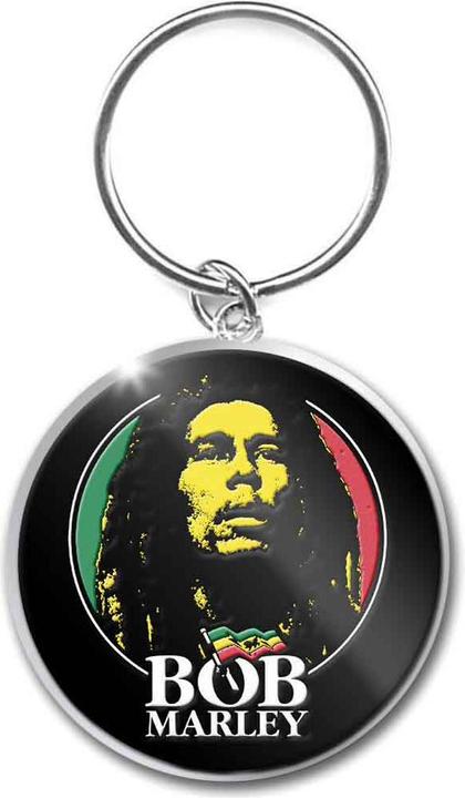 Actual product image Bob Marley Logo Face Schlüsselanhänger
