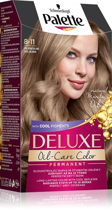 Productafbeelding Palette Deluxe Oil-Care Colour Permanente Haarverf Met Micro-Oils 8-11 Coolonde (8-11 Koel Blond)