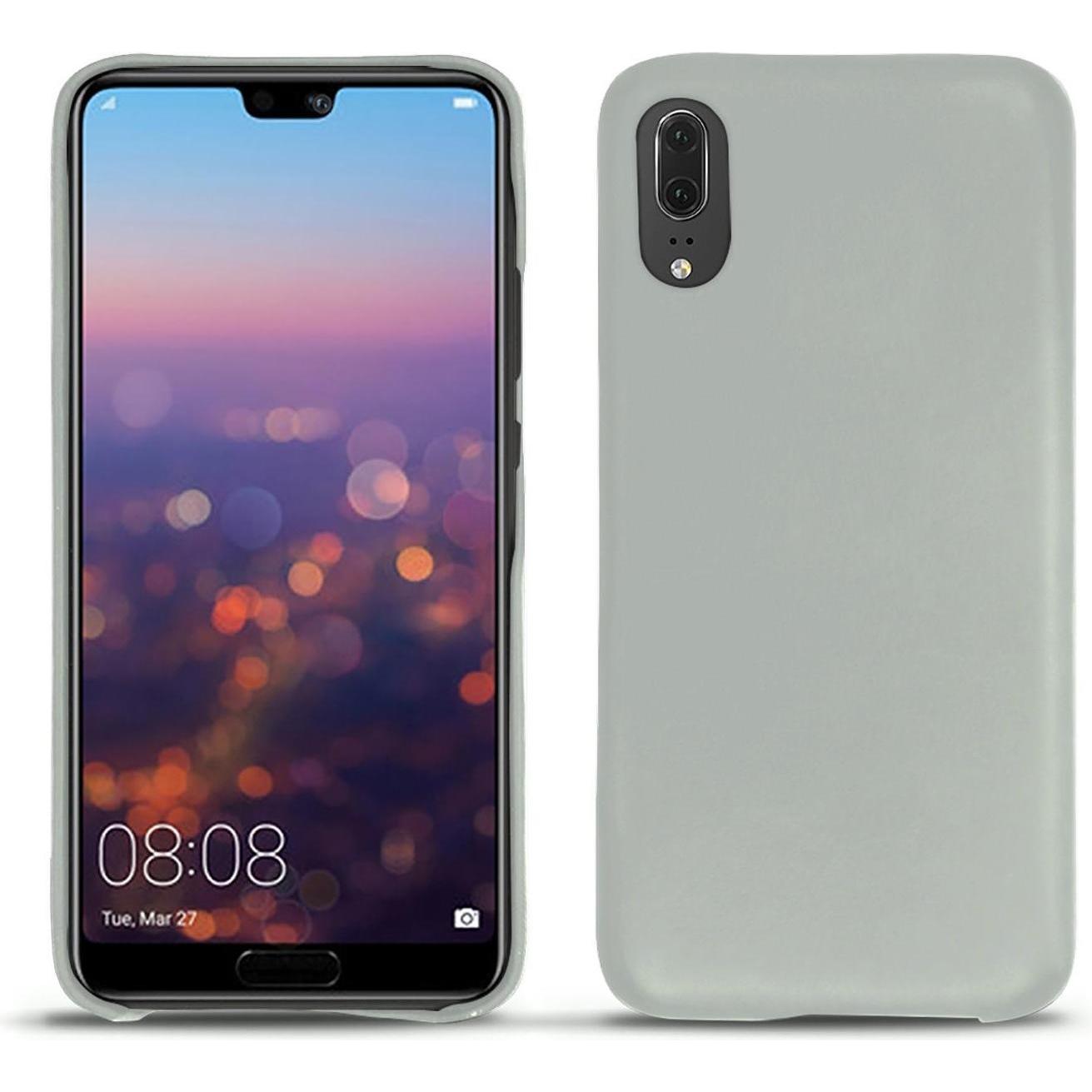 Noreve Lederschutzhülle (Huawei P20), Smartphone Hülle, Grau