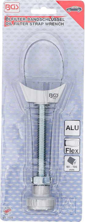 Actual product image BGS Oil filter strap spanner