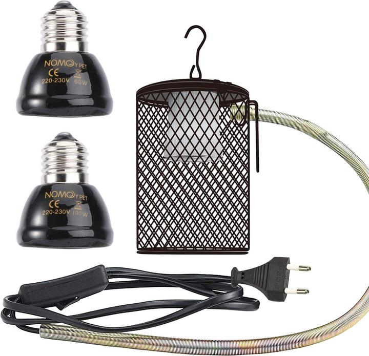 Qiodazoo Lampada termica per rettili da 60W e 100W