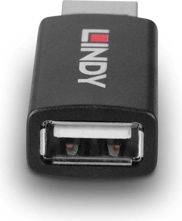 Produktbild Lindy USB 2.0 Typ A an A Datenblocker mit Battery Charging 1.2 USB Typ A Stecker an A Kupplung (USB-A, 1.81 cm)