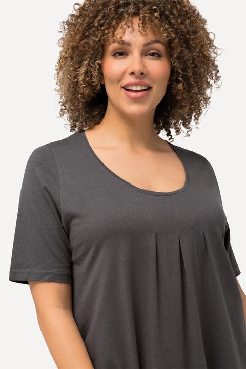 Actual product image Ulla Popken Essential Front Pleat Tee (54)