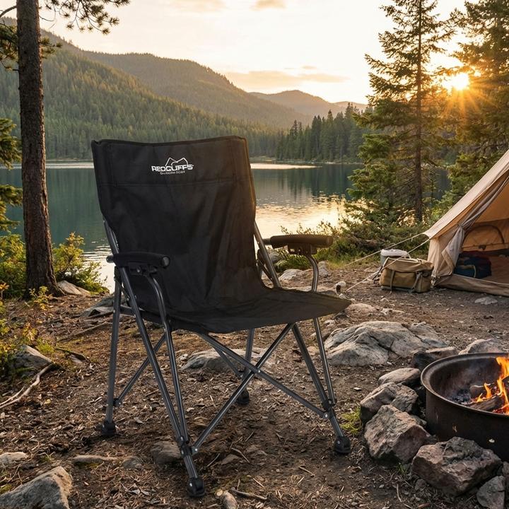 Produktbild Redcliffs Campingstuhl, schwarz, klappbar