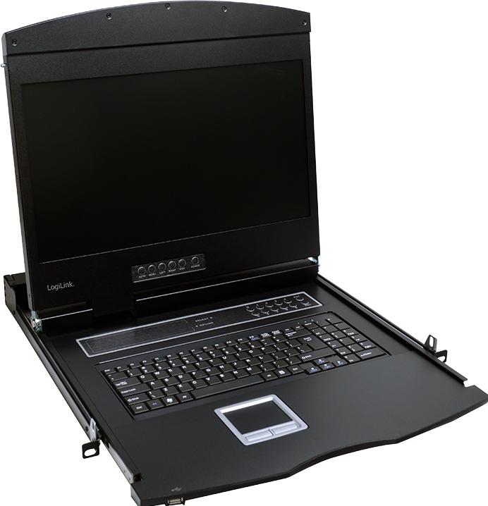 Image du produit LogiLink Console KVM LCD avec écran TFT 19" et clavier (FR)