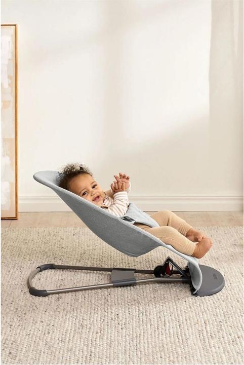 Actual product image BabyBjörn Bliss rocker, woven, light grey mélange