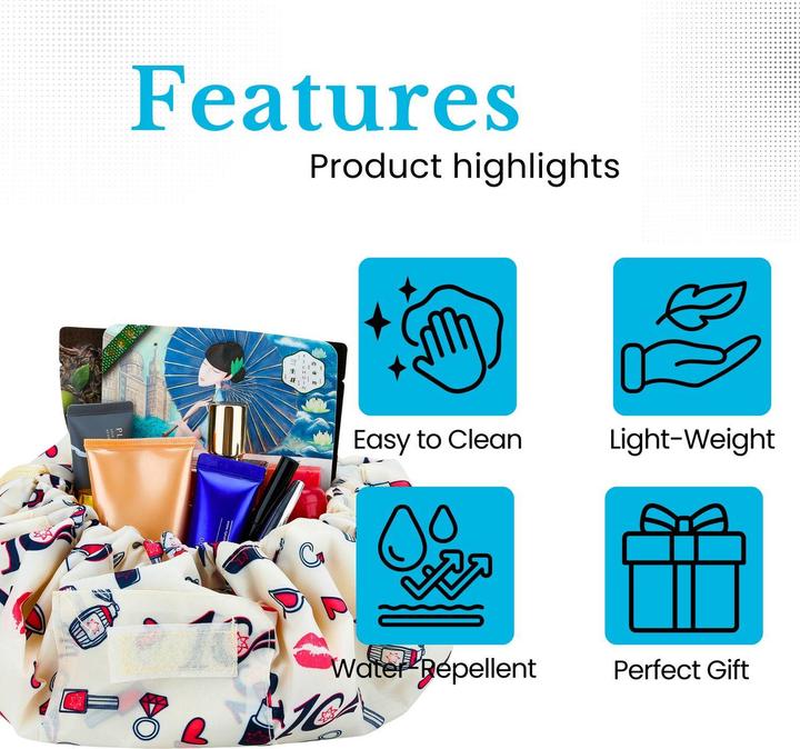 Produktbild Intirilife Kosmetiktasche in CREME GIRLY MOTIV