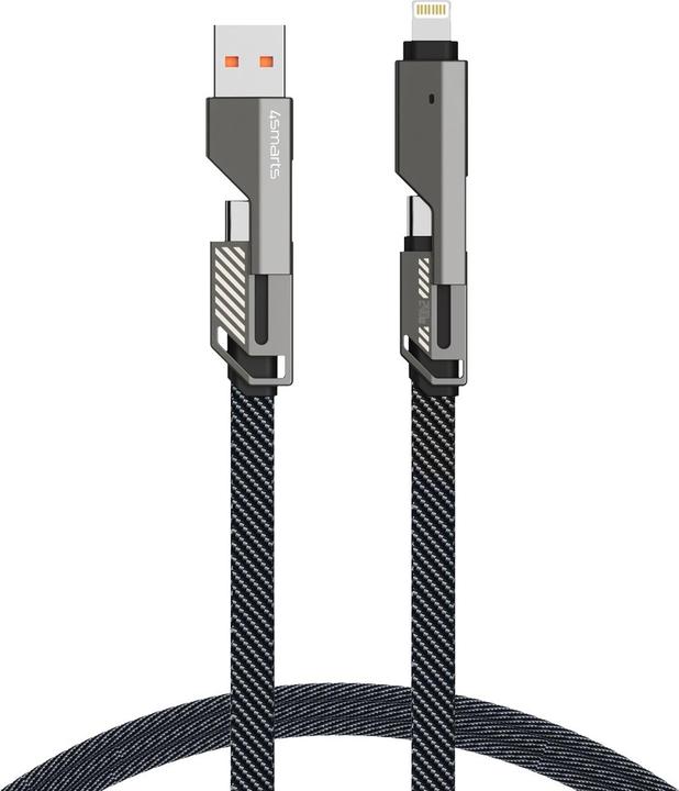 Actual product image 4smarts USB-C Kabel ComboCord und Keyring Kabel (1.50 m, USB 2.0, 240 W)