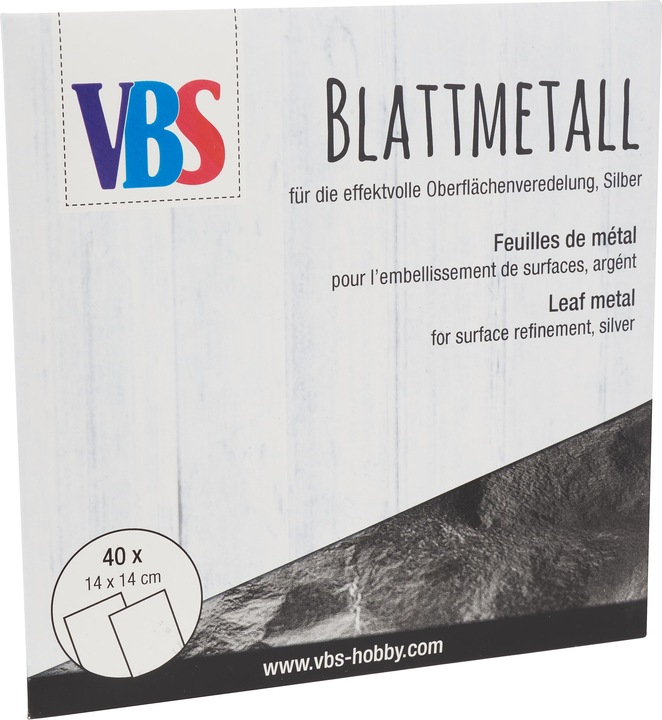 Produktbild VBS XXL Blattmetall, 14 x 14 cm, 40 Blatt