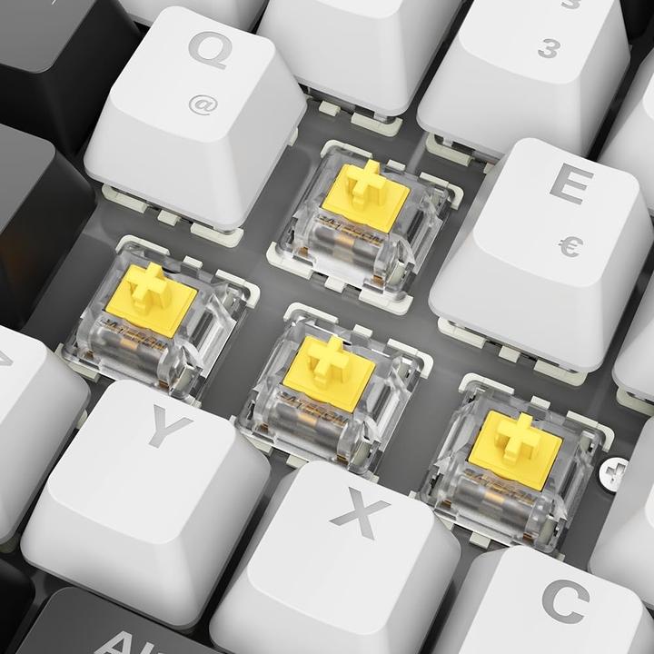 Actual product image Sharkoon SGK50 S2 wh Gateron Yellow EN (DE, Cable, Wireless)