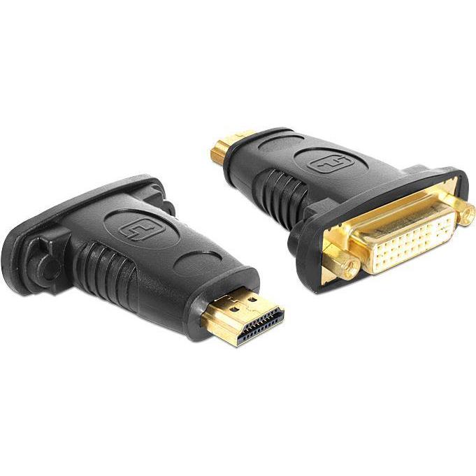 Thumbnail - Delock HDMI zu (DVI, 1.70 cm), Data + Video Adapter, Schwarz