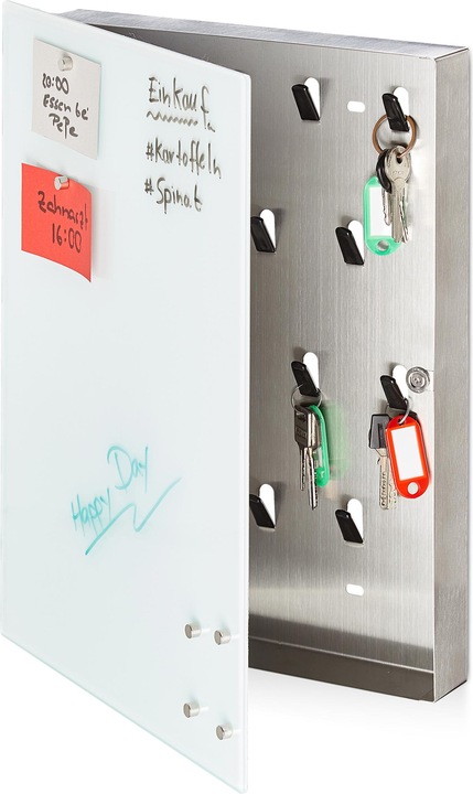 Immagine prodotto Relaxdays Portachiavi in vetro Magnet Board (30 x 5,5 x 20 cm)