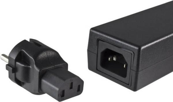 Produktbild EFB Elektronik mains adapter Schuko to cold device socket 250V 10A PVC temperature resistance up to 70 degrees