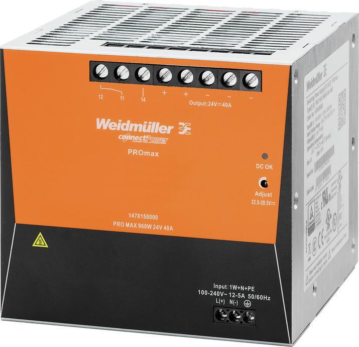 Actual product image Weidmüller AC power supply UC 30-56V 20A 1478270000