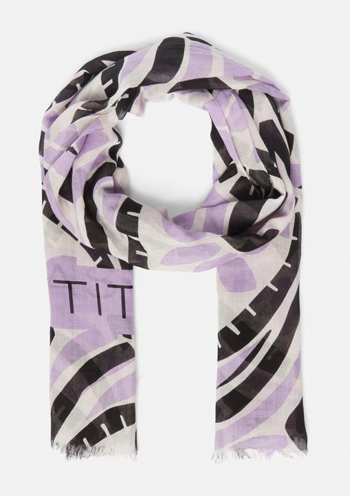 Image du produit Comma Tuch Modalmix-Schal mit Print und Fransen