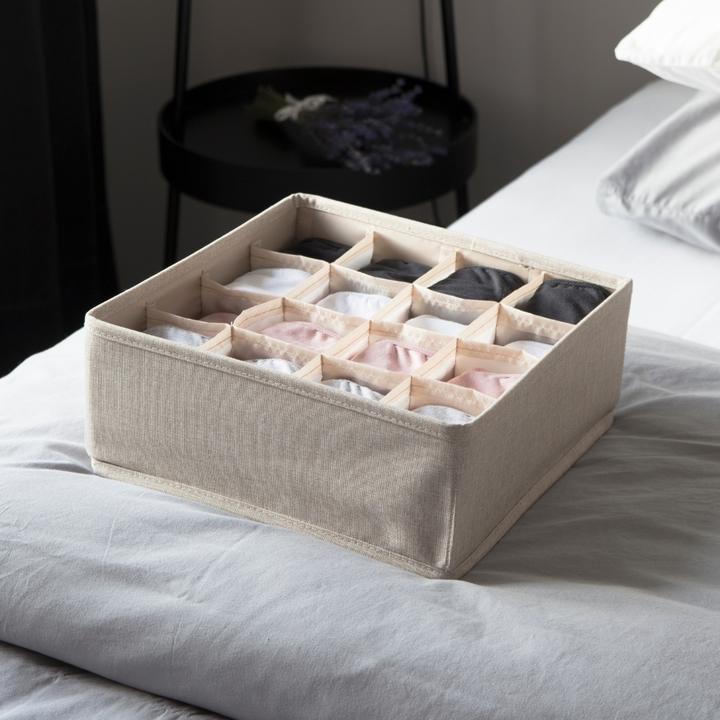 Immagine prodotto Bigso Organizzatore SOFT Beige - 16 scomparti (29 x 29 x 11 cm)