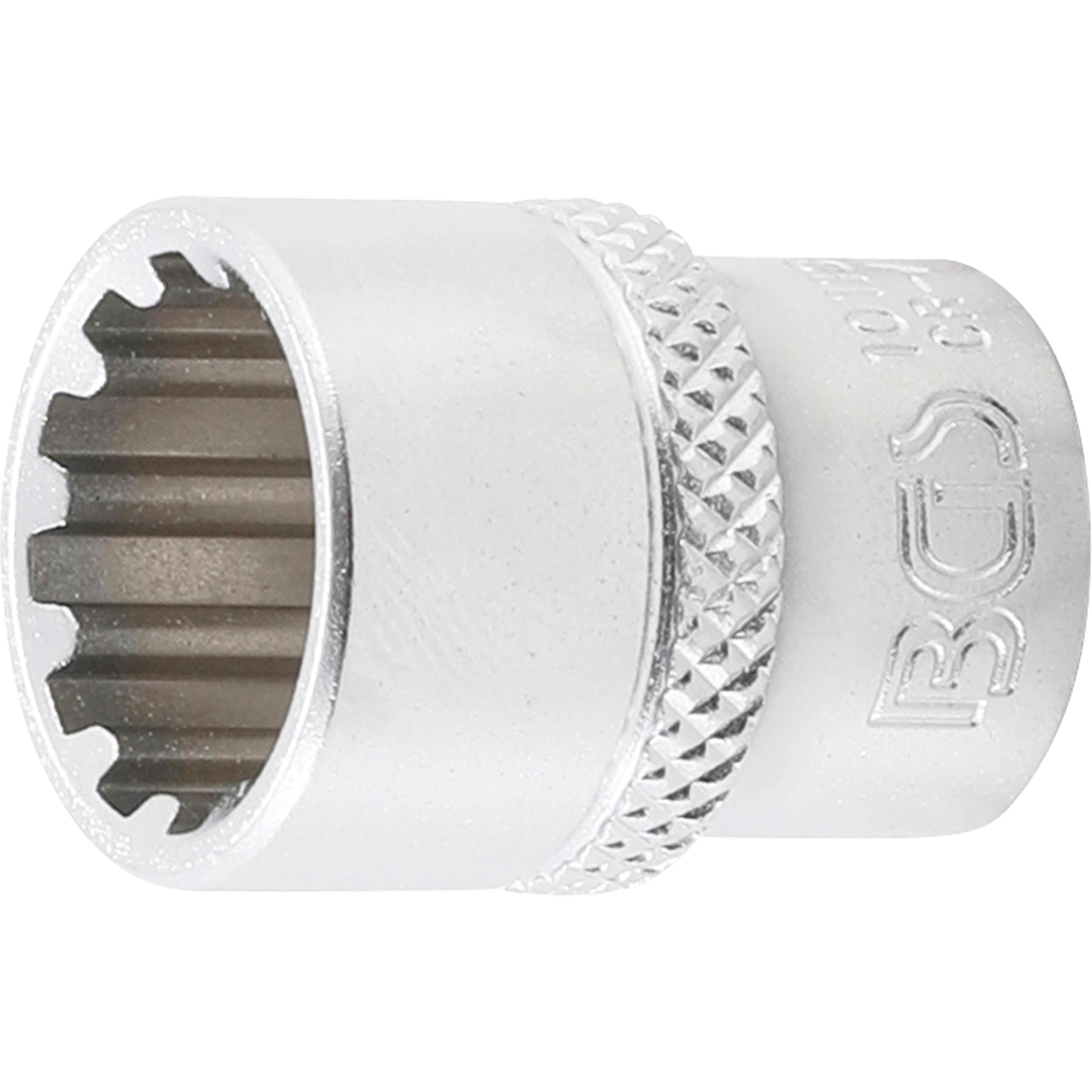 BGS, Steckschlüssel + Stecknuss, Steckschlüssel-Einsatz Gear Lock Antrieb Innenvierkant 6,3 mm (1/4") SW 13 mm (13 mm)