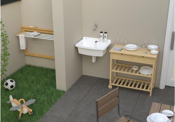 Actual product image Mateu Washing basin white (490 mm, 690 mm)