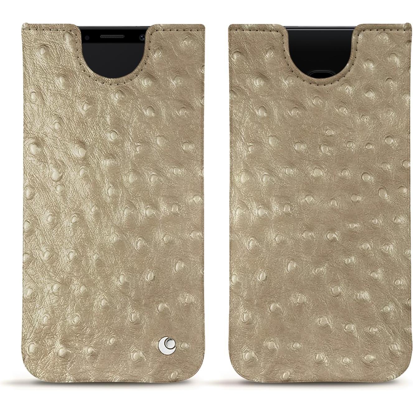 Noreve Lederschutzhülle (Samsung Galaxy S9), Smartphone Hülle, Beige