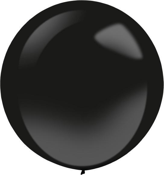 Actual product image Everts 4 Latex Balloons Decorator Fashion Jet Black 61 cm / (1 x)