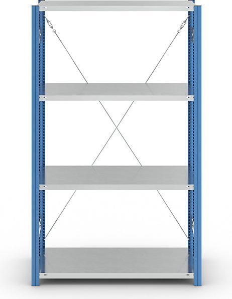 Actual product image eurokraft pro Shelf plug-in rack, blue / galvanized