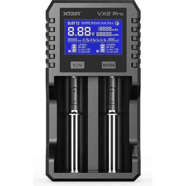 Xtar Ladegerät für 18650 Akkus VX2 KT, Caricabatterie