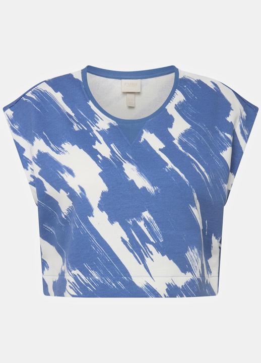 Produktbild Ulla Popken Sweat-Top, Rippjersey, Rundhals, ärmellos (60)