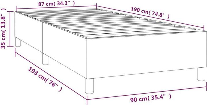 Image du produit vidaXL Boxspringbettgestell (90 x 190 cm)