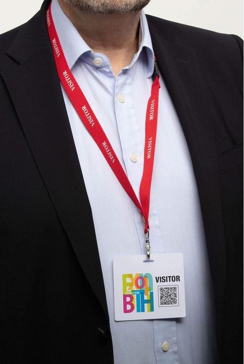 Produktbild Durable Textilband VISITOR, mit Karabinerhaken, VE 20 Stk, rot