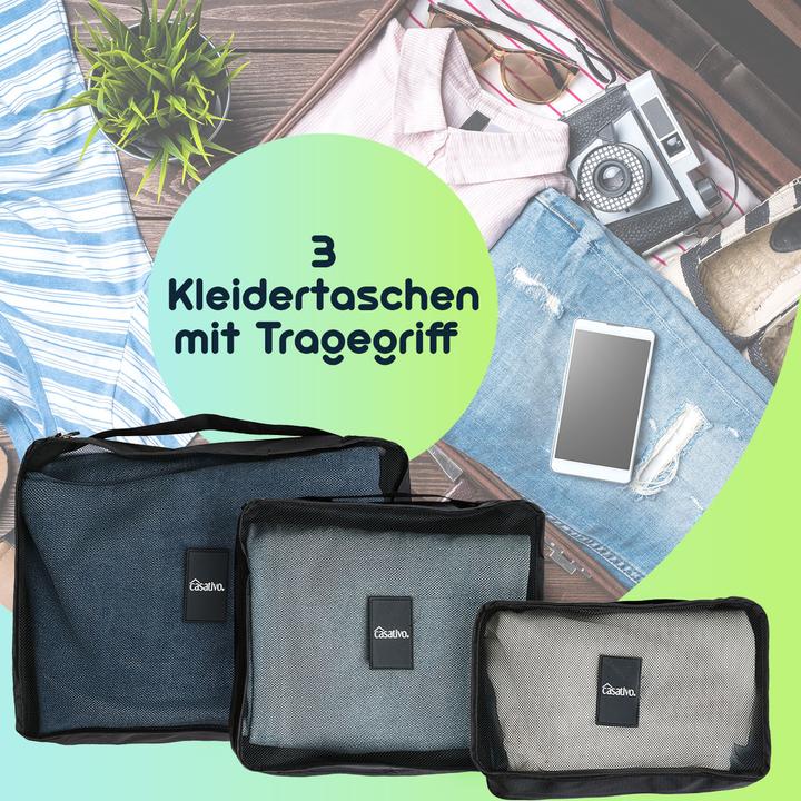 Produktbild Casativo 6er-Set Kleider-Organizer für Koffer, Reisetasche & Co., 6 Grössen
