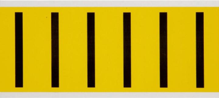 Actual product image Brady 3450-I, B-499, nylon fabric, letter I, black on yellow, 38 x 89mm, font size 75mm(25 K. á