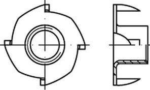 Produktbild Einschlagmutter R 88108 M 8 x11 x 9,7 Stahl galvanisch verzinkt (M8)