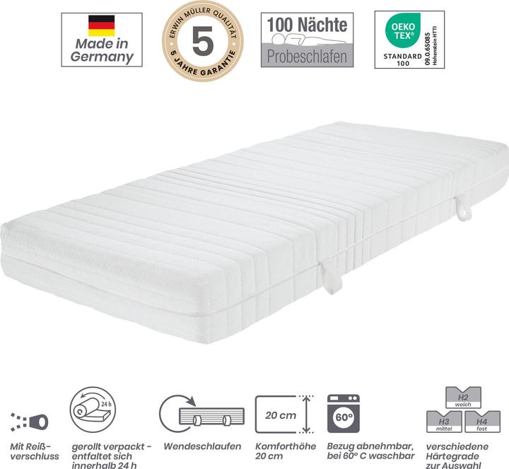 Actual product image Erwin Müller Salzburg (80 x 200 cm, Foam core)